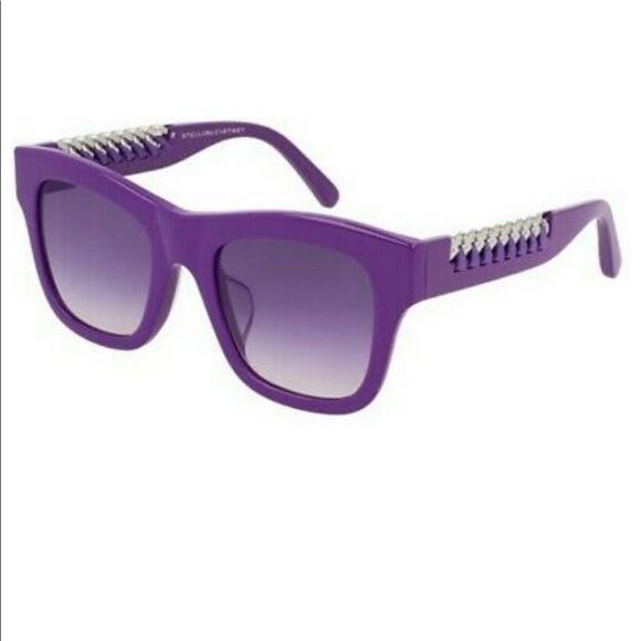 Stella Mccartney Falabella Purple and Silver Sunglasses main image 7